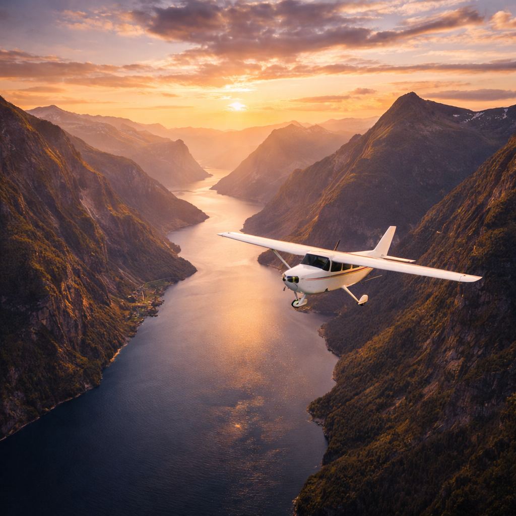 Norway fjords flight trip