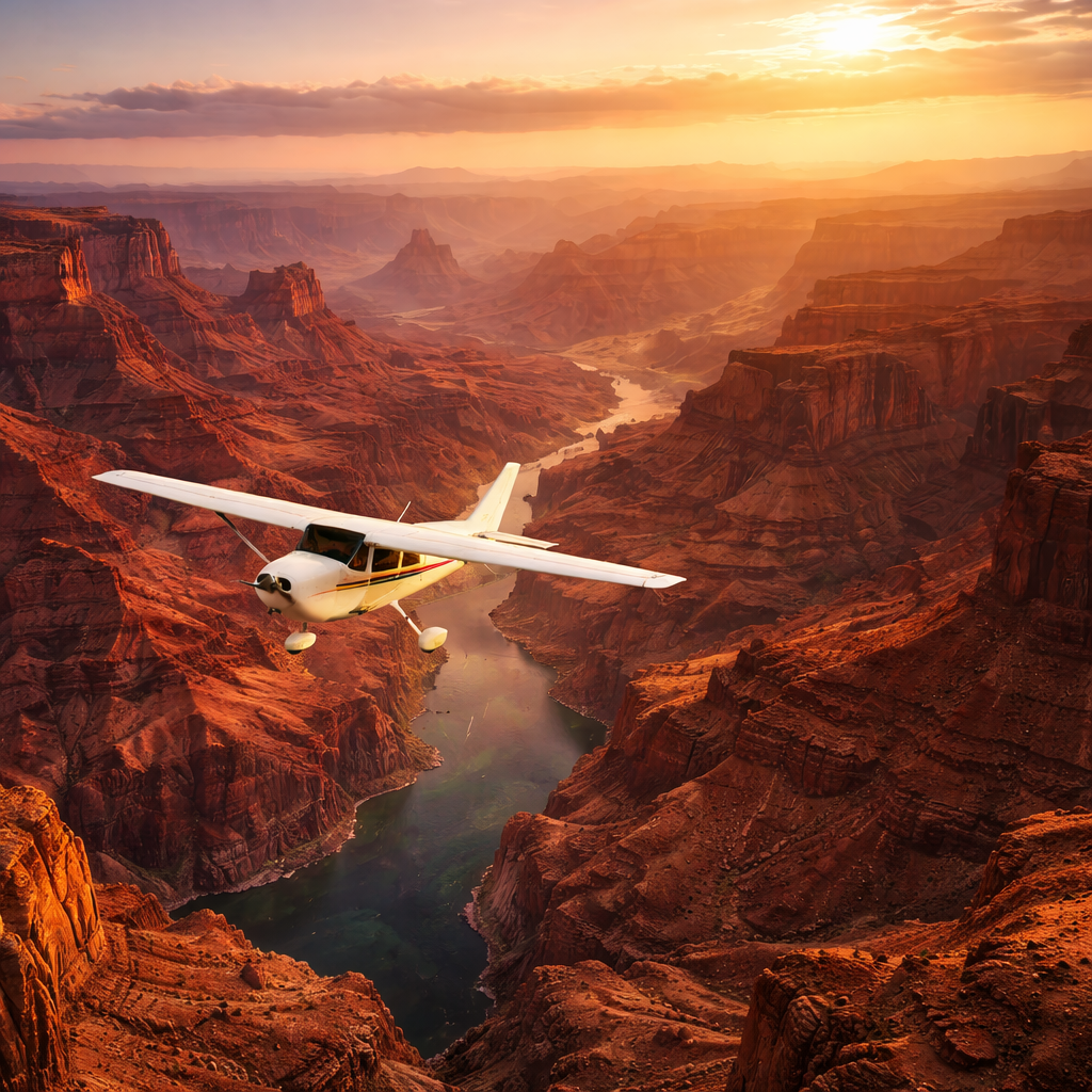 Grand Canyon corridor flight trip